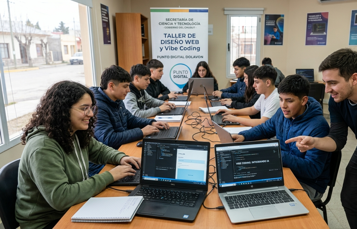 La Secretaría de Ciencia y Tecnología impulsa la formación digital de jóvenes con un taller de diseño web y vibe coding