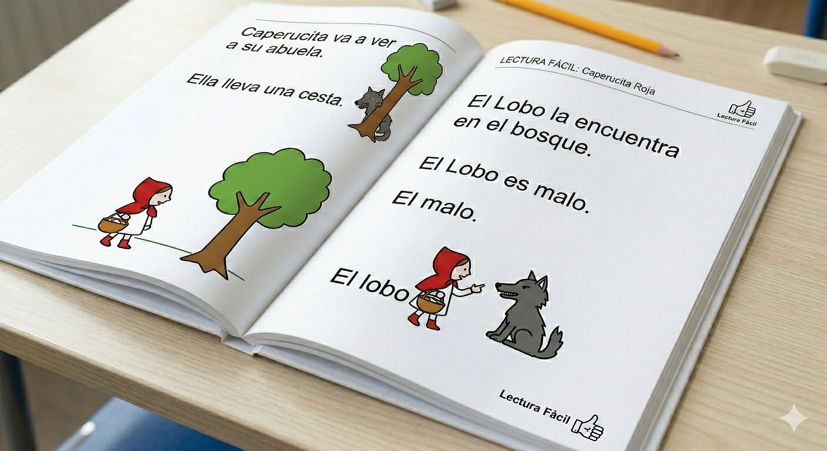 Interfaz de asistente para lectura fácil.